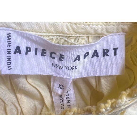 APIECE APART Aldea Smocked Mini Dress in Soft Dip Dye NWT Organic Cotton Size XS - Picture 10 of 11